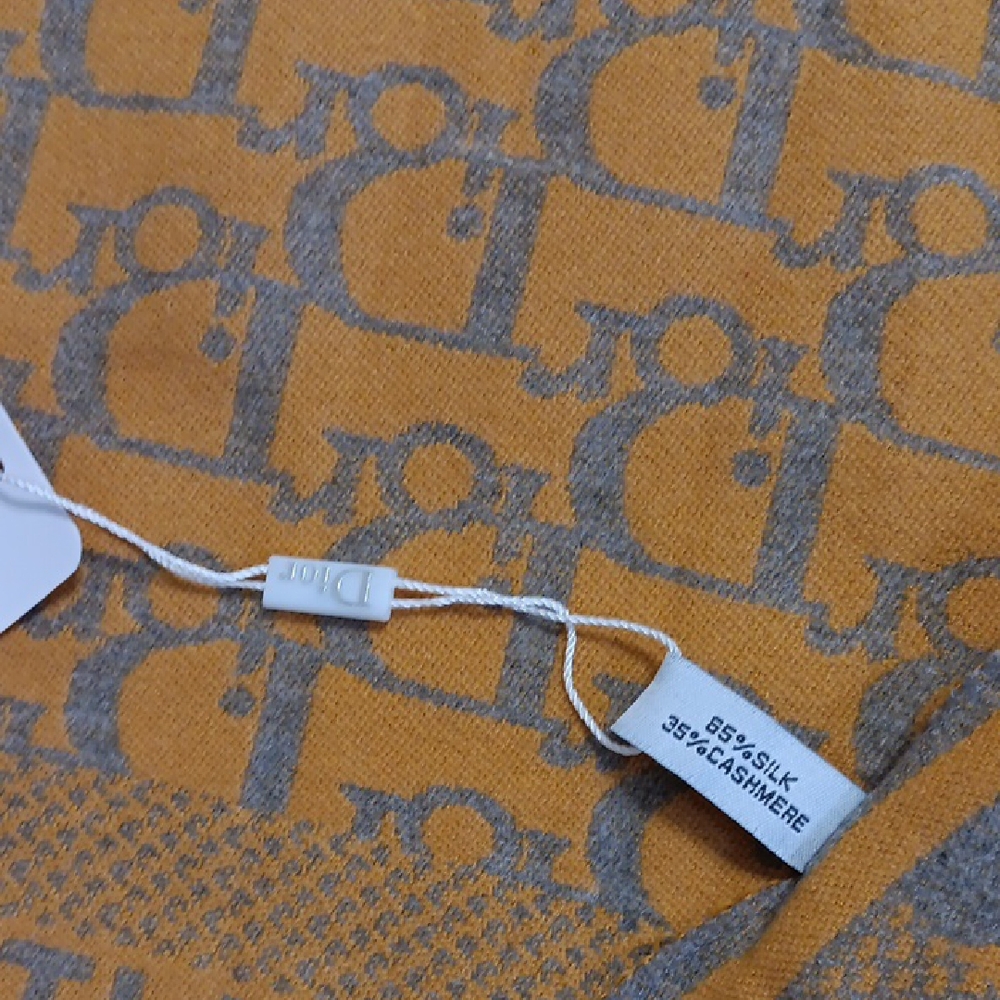 Authentic Dior Silk & Cashmere Scarf NWT - Picture 3 of 5